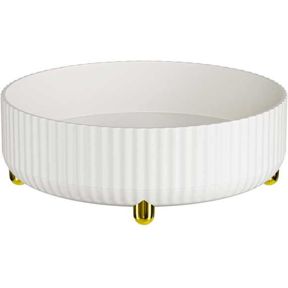 360 Rotating Storage, 11.02 inches , Cosmetics,Perfume Organizer Bathroom White - Picture 3 of 6